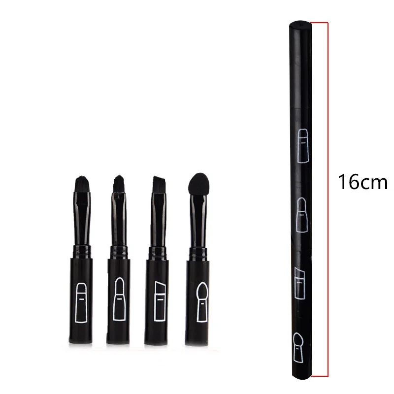 Набор профессиональных кистей для макияжа 4 в 1 кисть теней угловая бровей набор