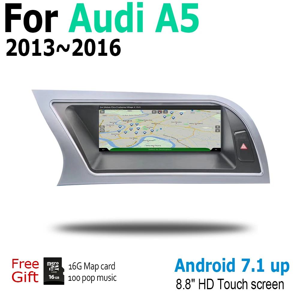 Автомобильный Android экран для Audi A5 8T 8F 2013~ MMI сенсорный дисплей gps-навигация, радио, стерео аудио головное устройство мультимедийный плеер