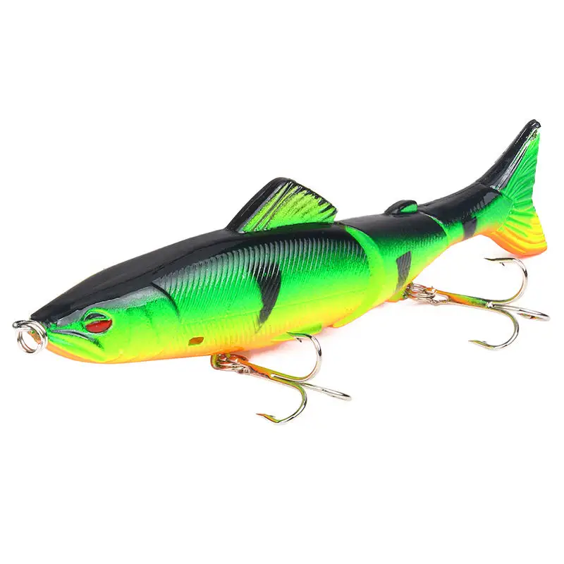 F Popper Fishing Lure 13cm 20g Multi Jointed Sections Crankbait Artificial Hard Bait Bass Trolling Pike Carp Minnow Fishing Tools - Цвет: F