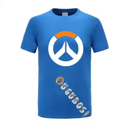 Бесплатная доставка Мужская футболка 12 цветов на выбор игровая OVERWATCH с логотипом
