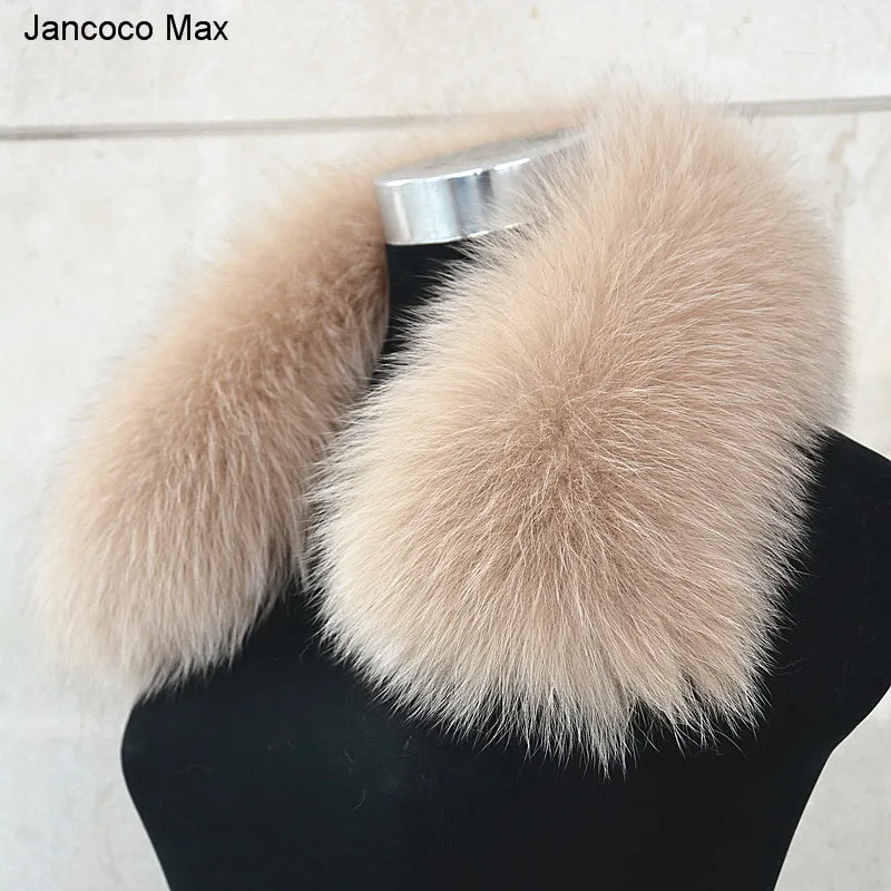 Jancoco Max зимний теплый воротник из натурального Лисьего меха модные шали квадратный шарф для женщин Новое поступление S1490