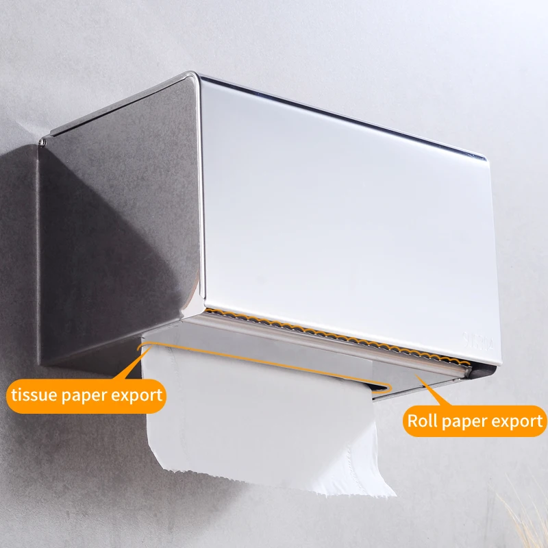 Держатель для туалетной бумаги с крышкой полки рулон ванной из нержавеющей стали