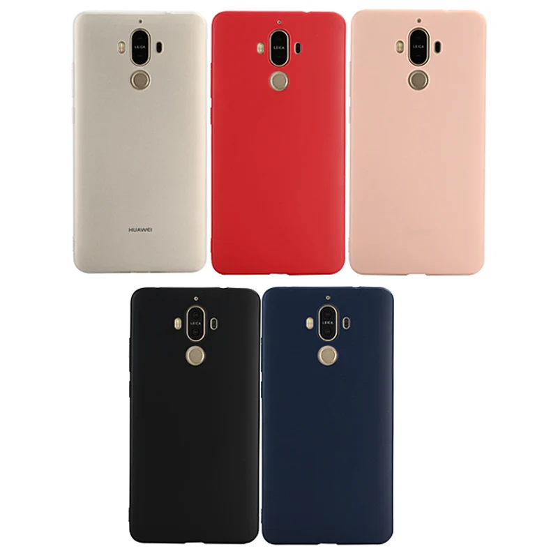 Матовый простой мягкий чехол для телефона Huawei Mate 9 защитный высококачественный