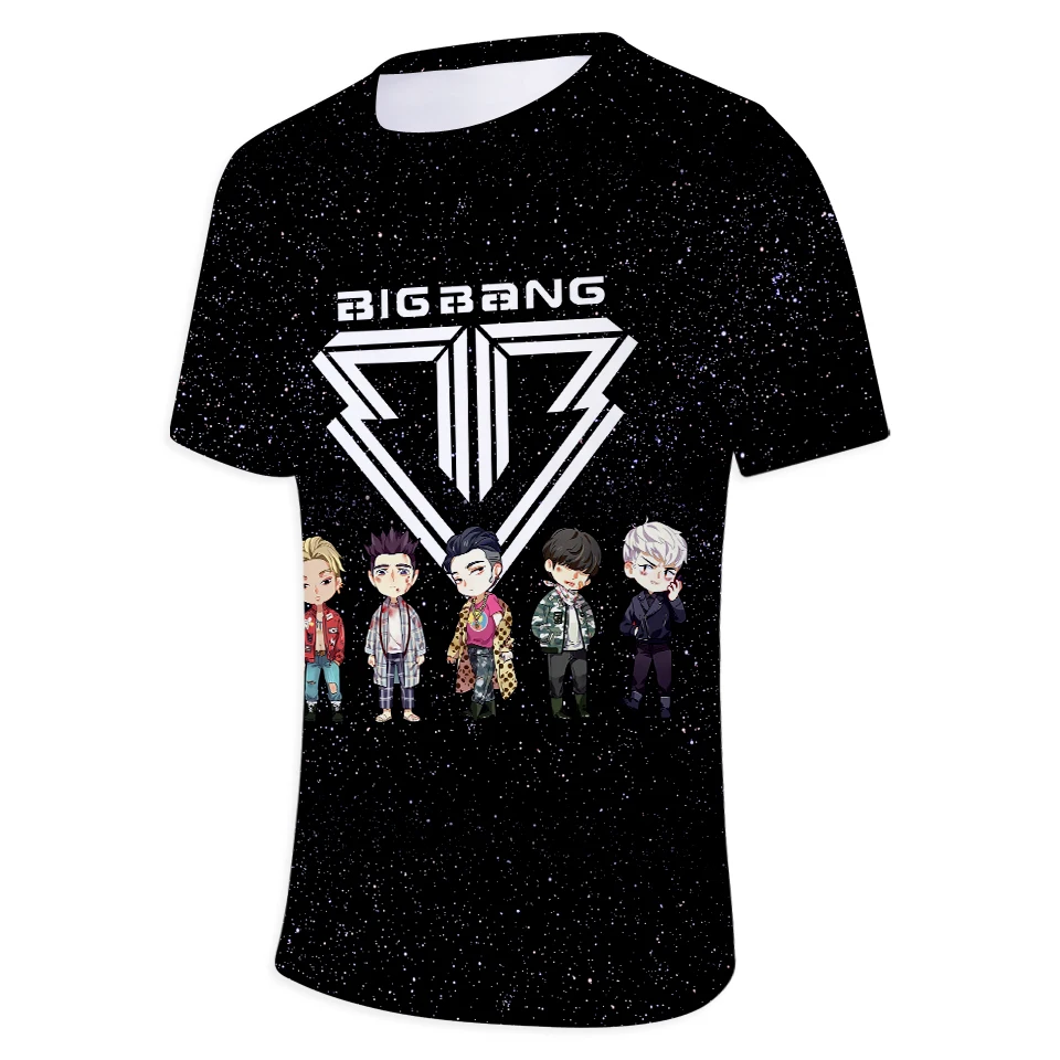 Футболка BIGBANG в Корейском стиле для мужчин и женщин уличная одежда хип хоп с