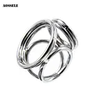 Секс-игрушки для взрослых для мужчин; кольцо на пенис мужской верности из нержавеющей стали Кольца для пениса клетка для члена Задержка эякуляции металлическое кольцо