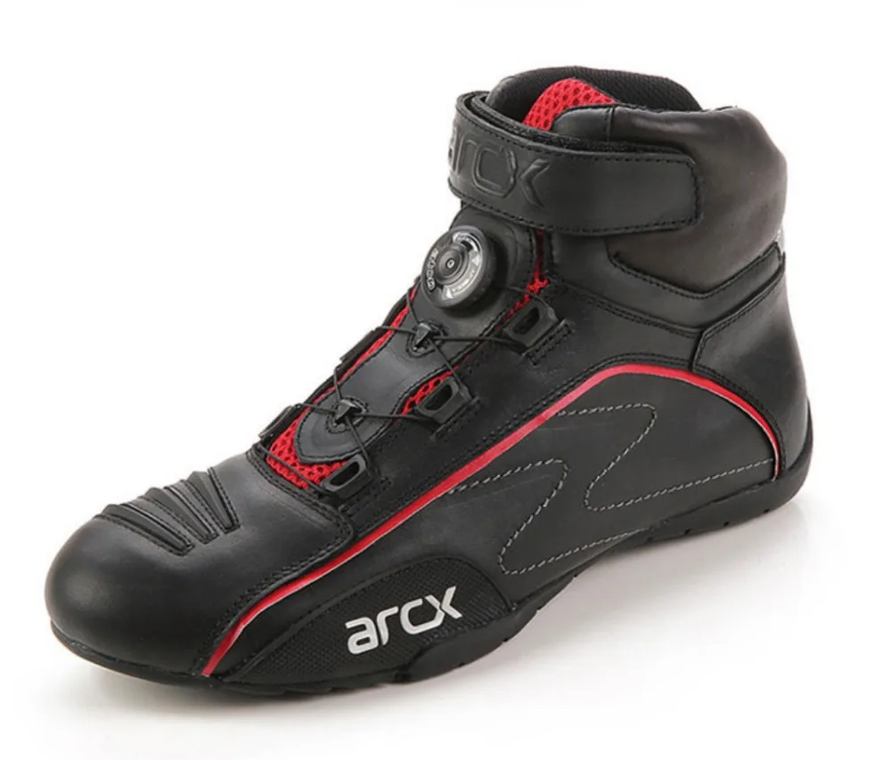 Кожаные мотоциклетные ботинки Круизер байкер мотоботы для верховой езды с