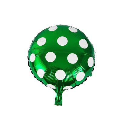 Фольгированные алюминиевые воздушные шары в горошек с большим гелием круглые