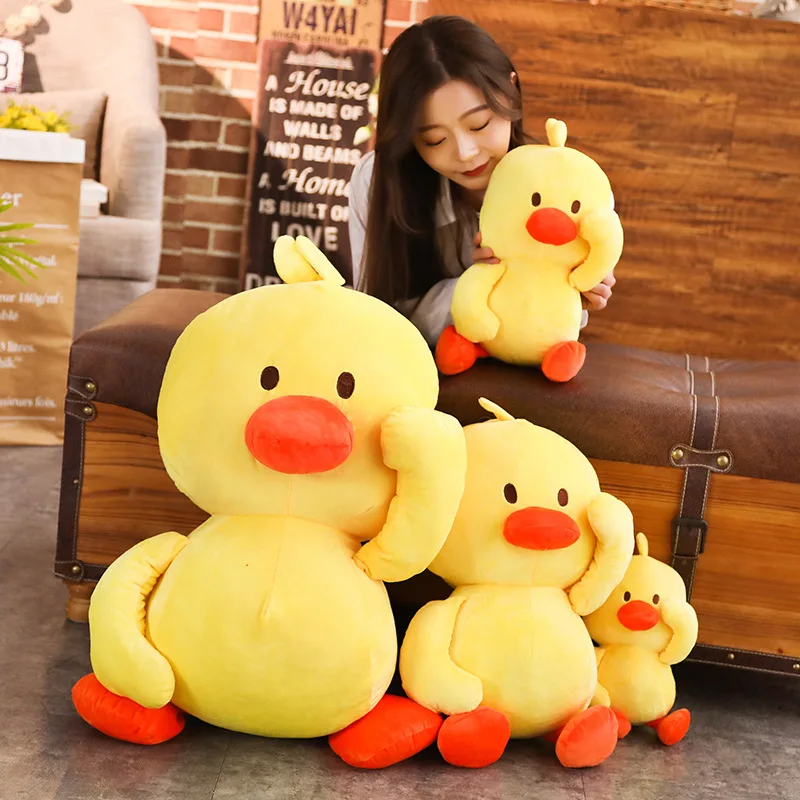

Four sizes of cute little yellow duck stuffed plush toy for Kids Birthday Gifts