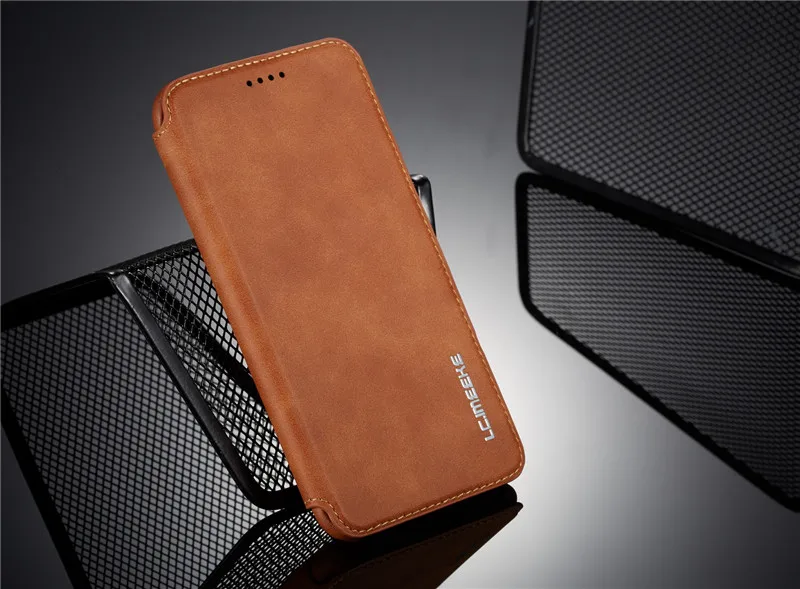 Роскошный кожаный чехол P30PRO для huawei P30 P20 Pro Lite Nova 3E 4E флип сильный держатель карт на магнитах подставка 360 чехол для телефона - Цвет: Brown