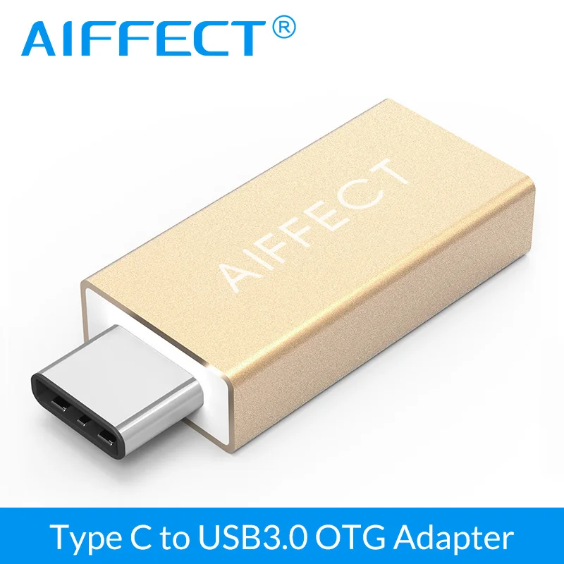 AIFFECT алюминиевый OTG Тип C к USB 3 0 адаптер конвертер стандартному быстрая