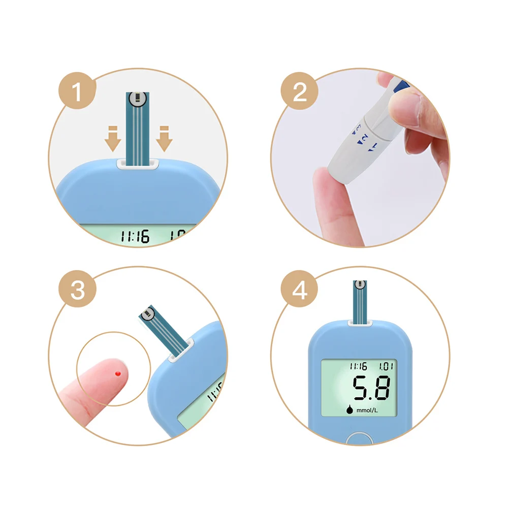 2 единицы mmol/L& mg/dl измеритель уровня глюкозы в крови с полосками Lancets Pen 0.6ul медицинский измеритель уровня сахара в крови глюкометр диабет авто код
