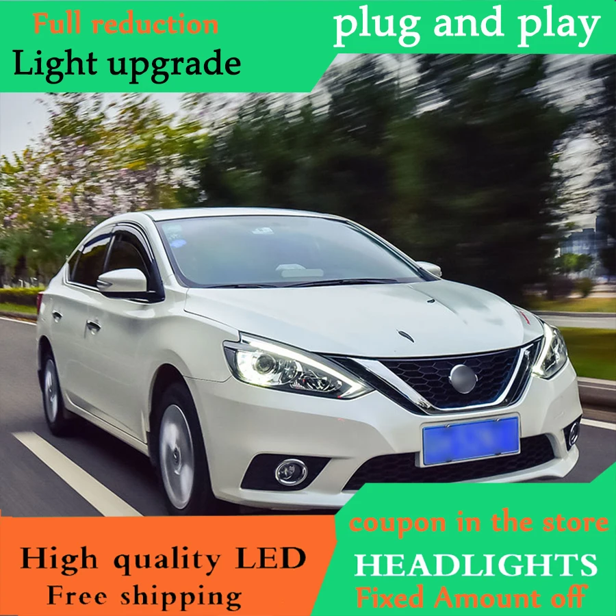 Автомобиль Стайлинг для Nissan Sylphy фары- Sylphy фара светодиодный фар DRL Объектив фары H7 D2H HID xenon bi xenon