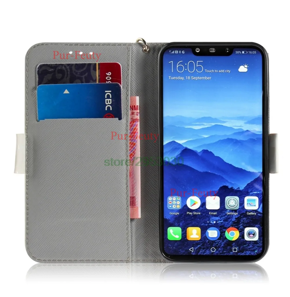 Для huawei HONOR 8X X8 JSN-L22 JSN-L21 случае 3D милые панды кошка кожа флип Бумажник чехол для телефона для Honor 8 X JSN L21 L22 L23 крышка