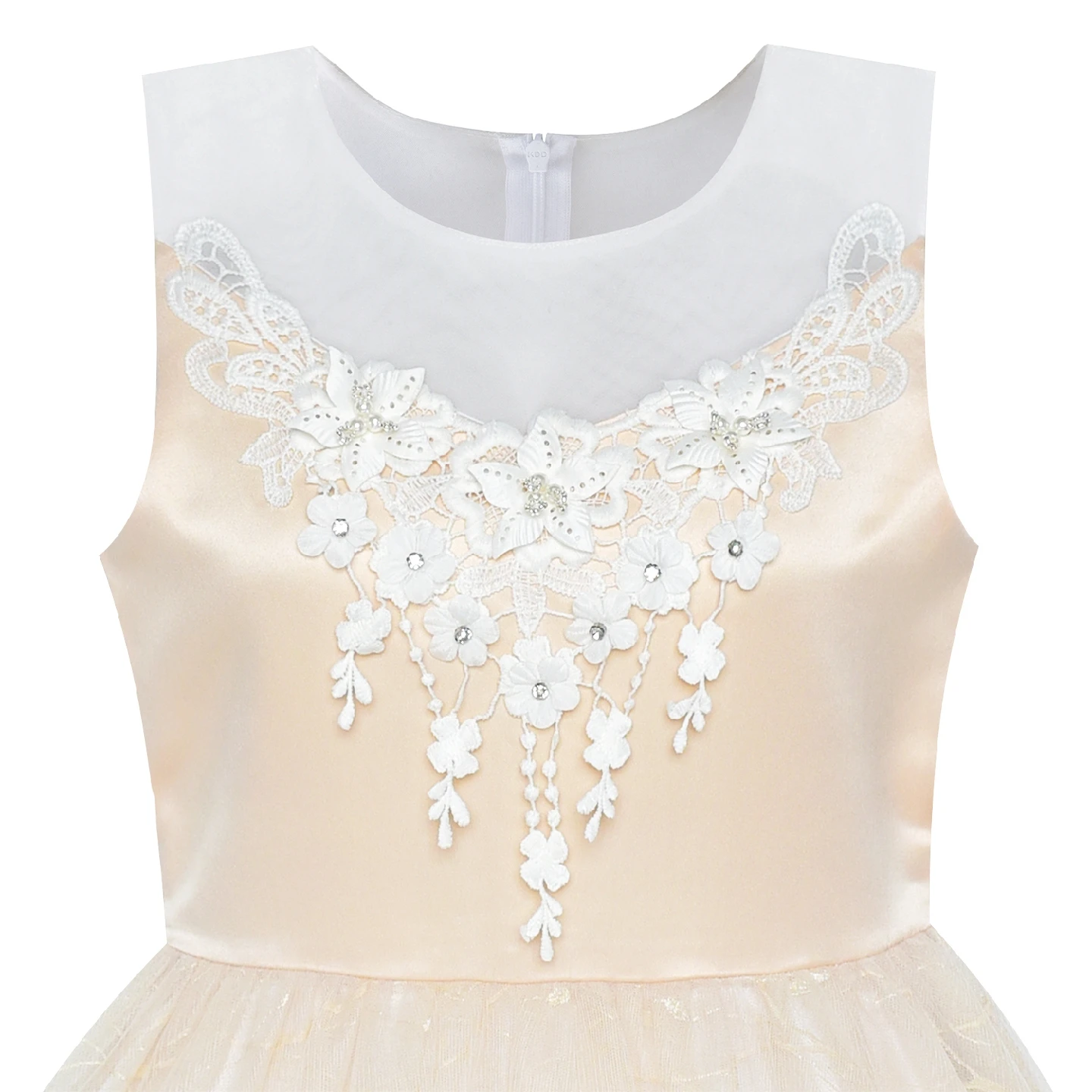 Sunny Fashion платья для девочек платье Цветок Пурпурный иллюзия Плечо Свадьба