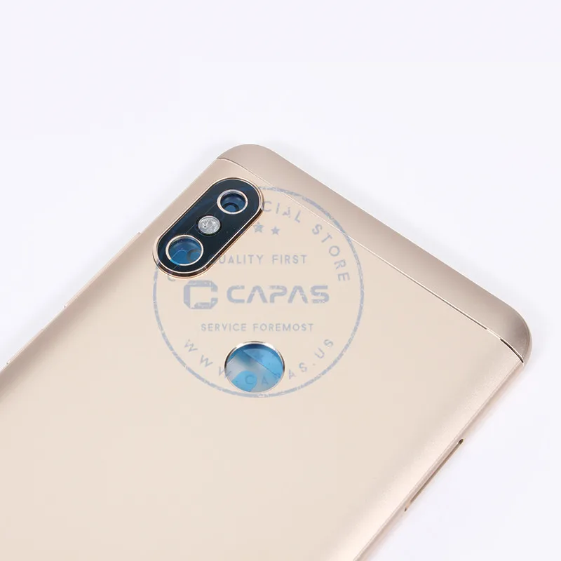 Для Xiaomi Redmi Note 5 Pro задняя крышка корпус Металлическая Задняя крышка батареи+ стекло камеры+ ключ для боковой кнопки запасные части