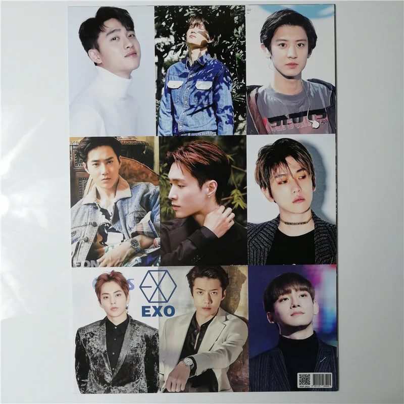8*(42x29 см) Новый EXO возврат настенные плакаты Наклейки подарок KPOP вокруг плакатов