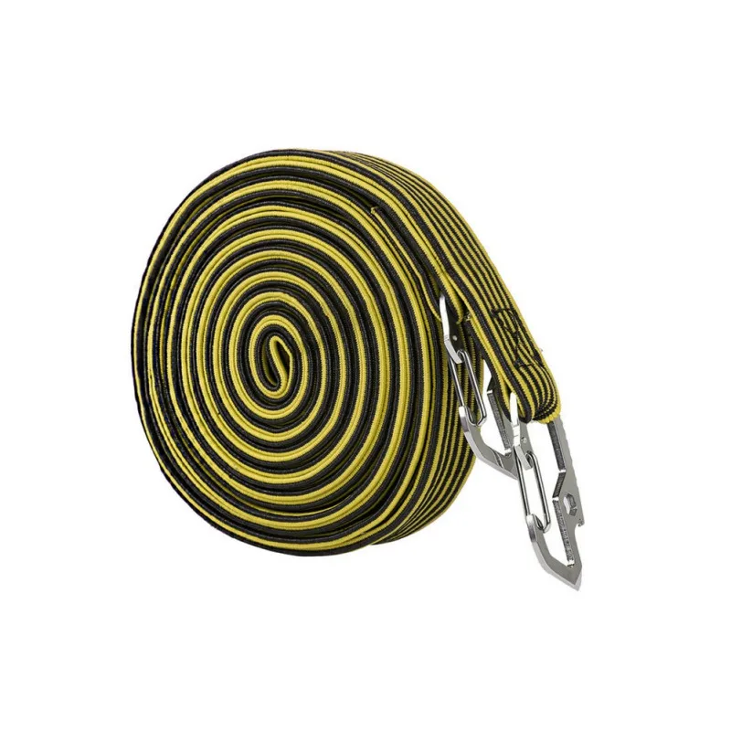 4M Yellow Багажная веревка эластичная велосипедная Скакалка с ручками велосипед Велоспорт MTB крючки купальник в виде полос коробка для лент цветные нитки аксессуар Бабочка 2 м/4 м - Цвет: 4M Yellow