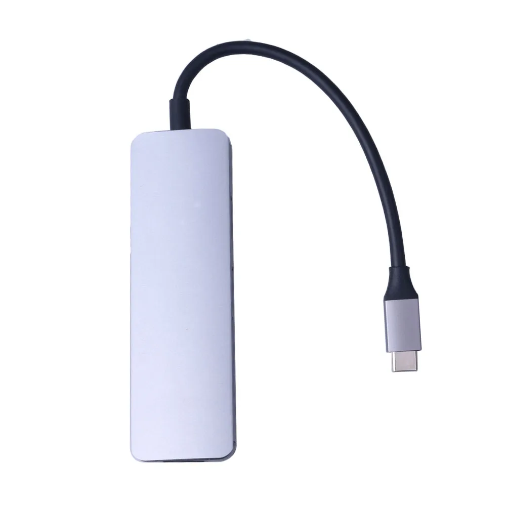 2019 USB + Type C 5в1 концентратор многофункциональный адаптер 3 0 SD/TF кардридер для Macbook PC