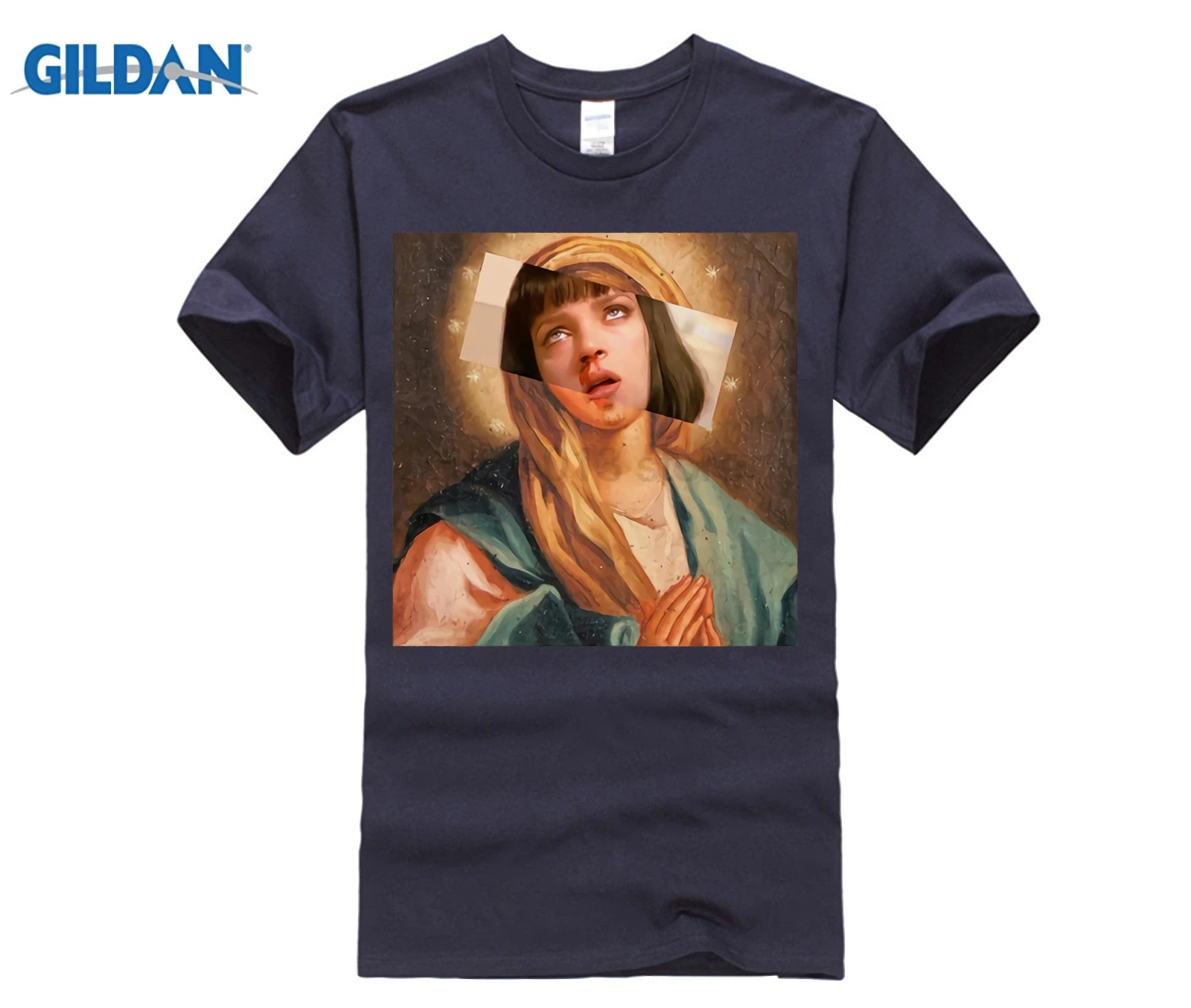 Фильм целлюлоза художественная футболка Девы Мэри Миа Уоллес Футболка мужская