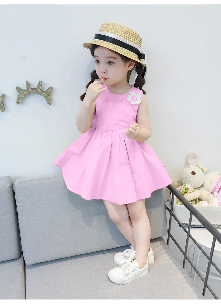 Новое поступление 2019 года летнее платье для маленьких девочек хлопковое