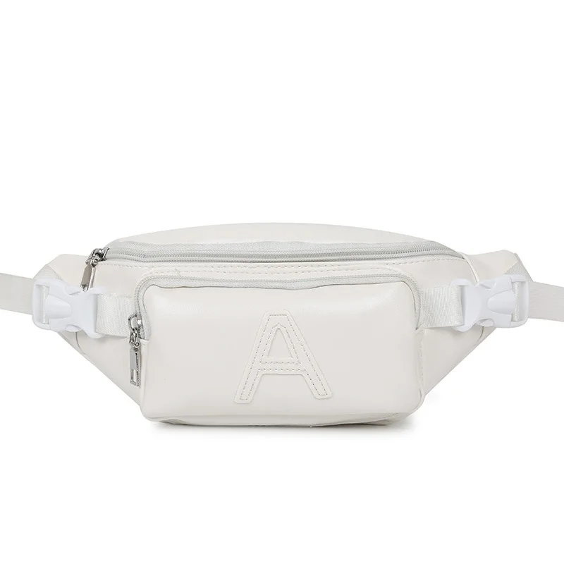 white Waist pack Новая поясная Сумка женская кожаная поясная сумка модная черная поясная сумка-банан вместительная сумка через плечо с буквами - Цвет: white Waist pack