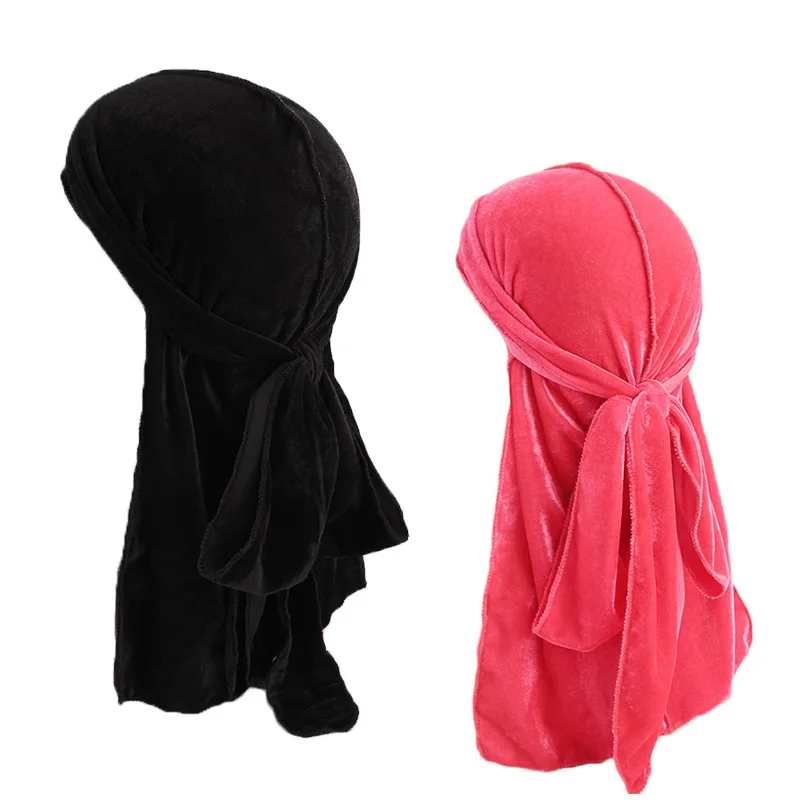 2 шт./лот Мужские дышащие бархатные дюраги тюрбан Байкерский головной убор с