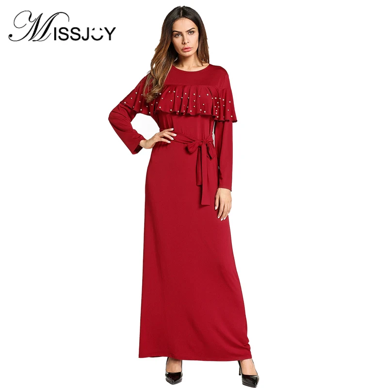 MISSJOY 2018 г. мусульманские женщины открытая абайя в Дубае турецкое Макси платье
