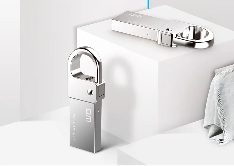 DM PD027 8 г 16 г 32 ГБ USB Flash Drive металлическая ручка привода кольцо для ключей Водонепроницаемая USB Stick флешки флэш-накопитель из металла