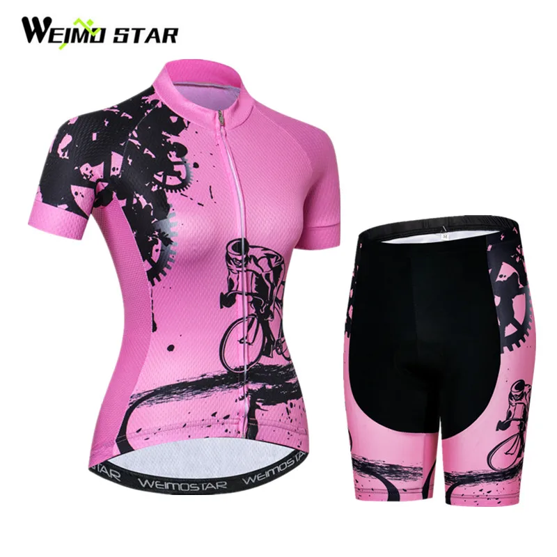 Женский комплект велосипедных Джерси и шорты, профессиональная командная одежда для велоспорта, летняя быстросохнущая Джерси для горного ...