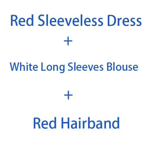 Red Long Full Set Платье Лолиты с высокой талией, блузка, милые кружевные рубашки с бантом, с принтом, с музыкальной нотой, скрипки, Длинные Короткие рукава, платье-комбинация, юбка - Цвет: Red Long Full Set