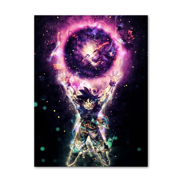 ZZ11924-07 Nordic Dragon Ball Супер Аниме Манга плакаты и принты Saiyan сын Goku vegeta Jiren стены книги по искусству холст картины дома деко - Цвет: ZZ11924-07