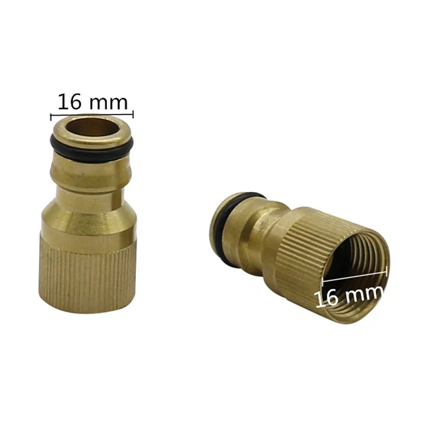 Brass M18/M22 Женская резьба мембранный насос соединения ниппель латунная автомобильная мойка быстрое подключение соски водяной пистолет разъем 1 шт - Цвет: Brass