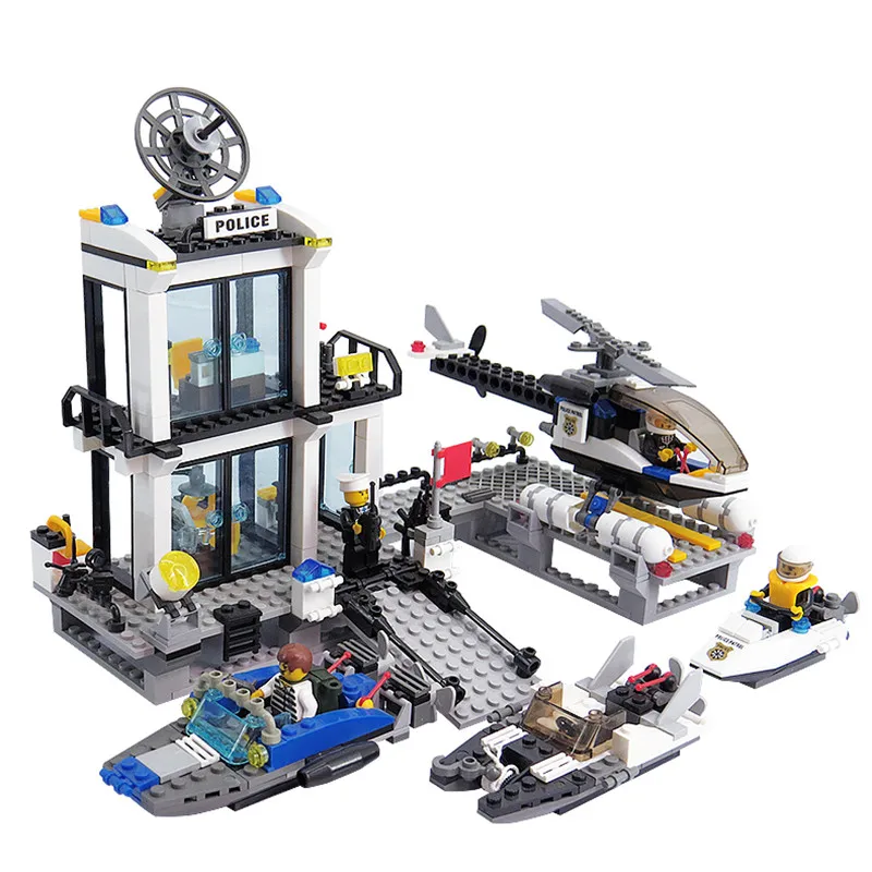 536 шт совместимы с городским полицейским командным центром строительные блоки