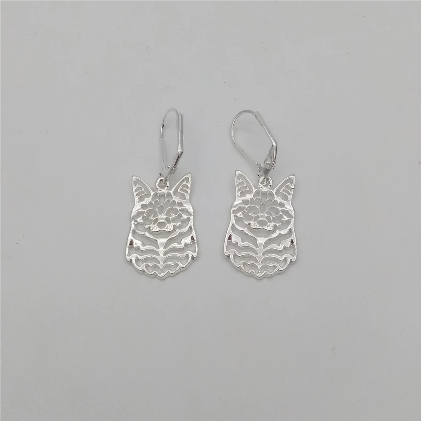 LPHZQH 2017 мода сплав трендовые милые кошачьи серьги мейн кун для женщин девушки