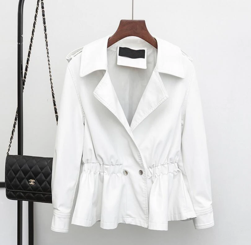 2019 горячая Распродажа осенняя мода женские Куртки из искусственной кожи тонкая