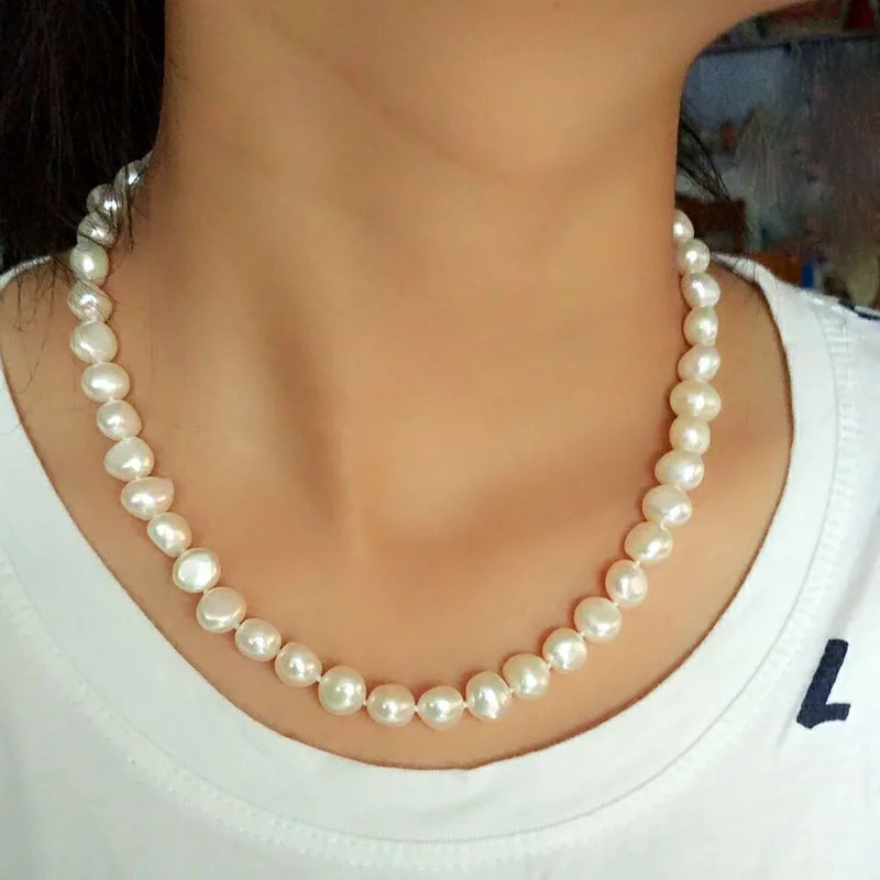 Женское жемчужное ожерелье XF800 из пресноводного жемчуга в стиле барокко ct007 |