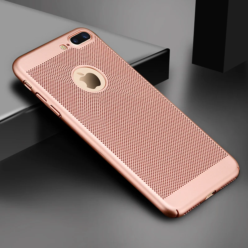 Heat Dissipation Phone Case For iPhone 7 6 6s plus 5 5s SE 8 X XS MAX XR Hard Back PC Cases Breathe Matte Cover 7plus shell |