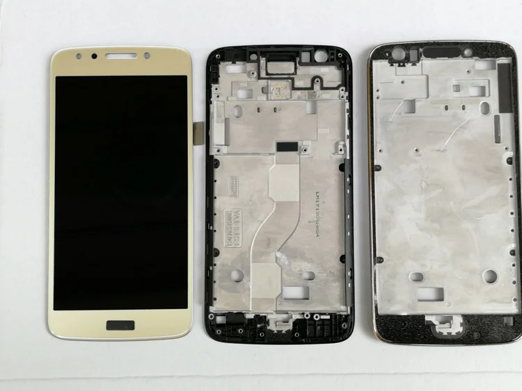 Gold with frame Shyueda ips AAA+ " для Motorola Moto E4(США без кнопки отпечатков пальцев версия) XT1765 XT1766 ЖК-дисплей сенсорный экран дигитайзер - Цвет: Gold with frame