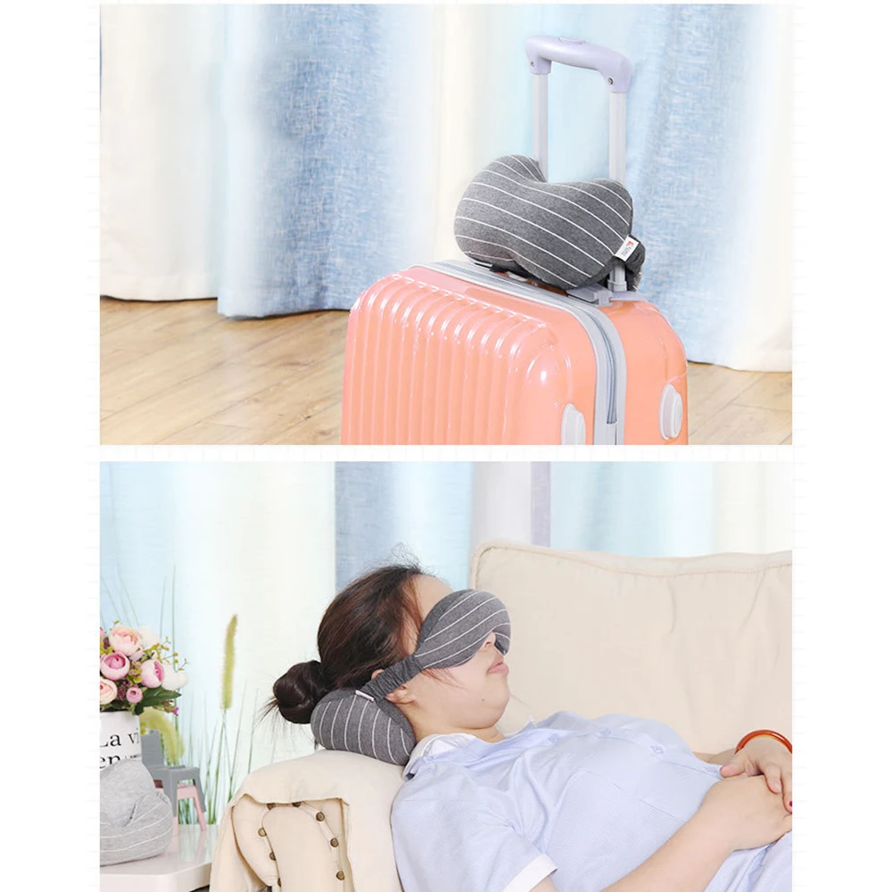 Многофункциональная подушка для шеи деловых поездок + маска глаз сумка хранения