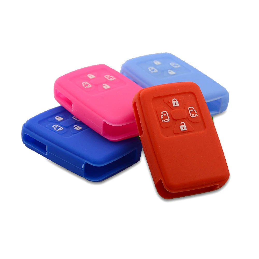 4 кнопки мягкий силиконовый резиновый чехол для автомобильного ключа протектор