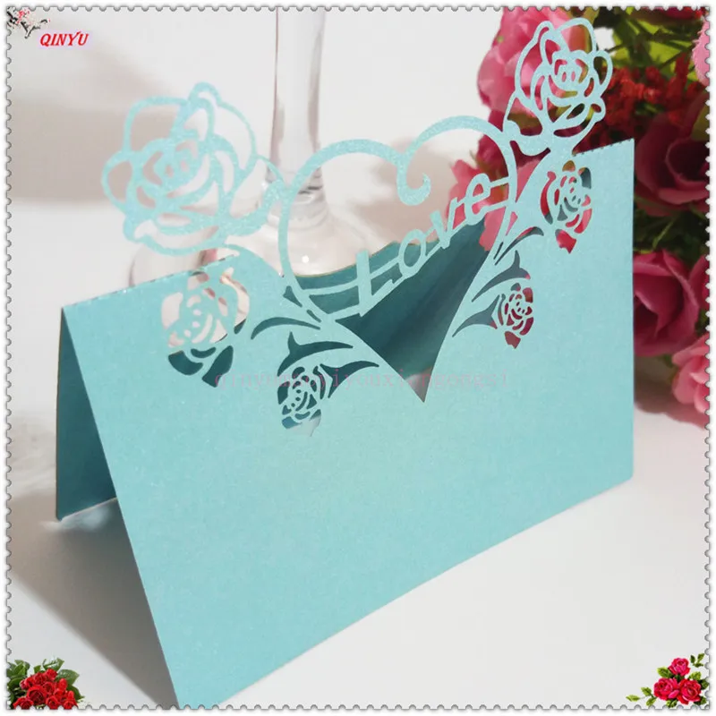 100 шт. Свадебные украшения для вечерние Лазерная резка вечеринки декор места