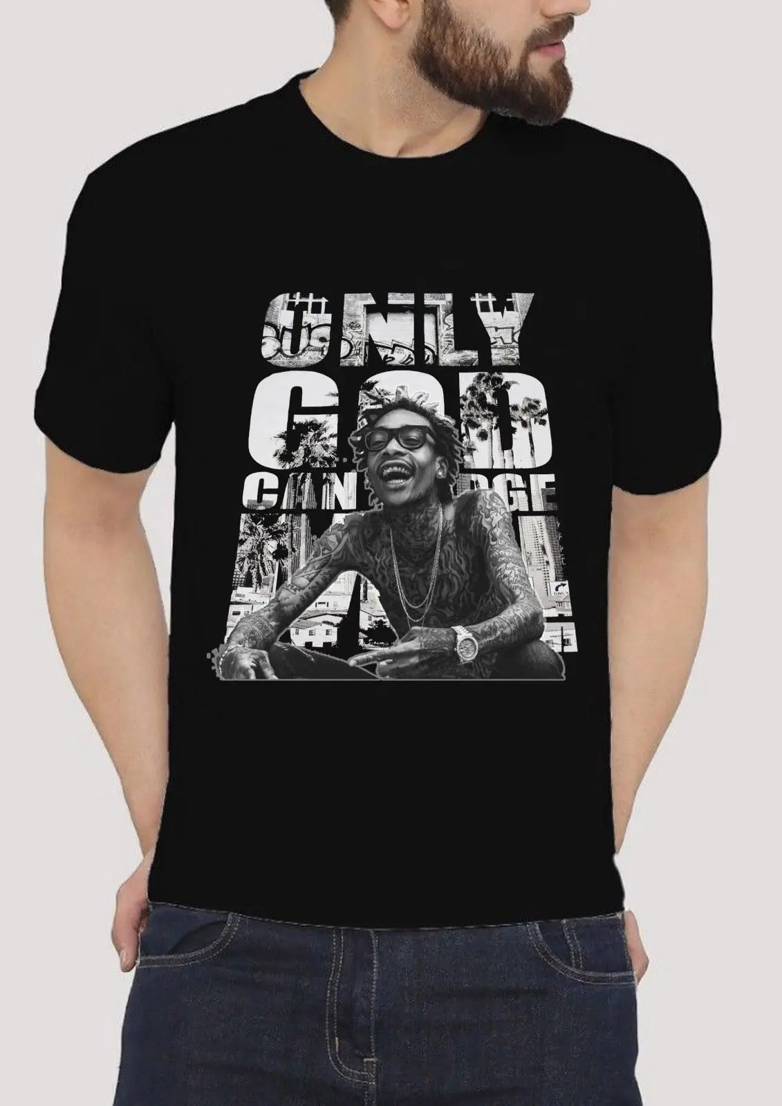 KHALIFA только Бог может судить меня сейчас на лирика футболки топы 100% хлопок