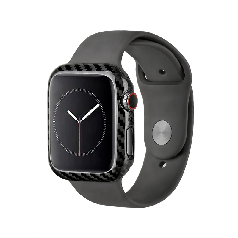 Защитный чехол для Apple Watch Series 4 40-44 мм, чехол из натурального углеродного волокна для iWatch 3 2 1, чехлы для часов 38-42 мм
