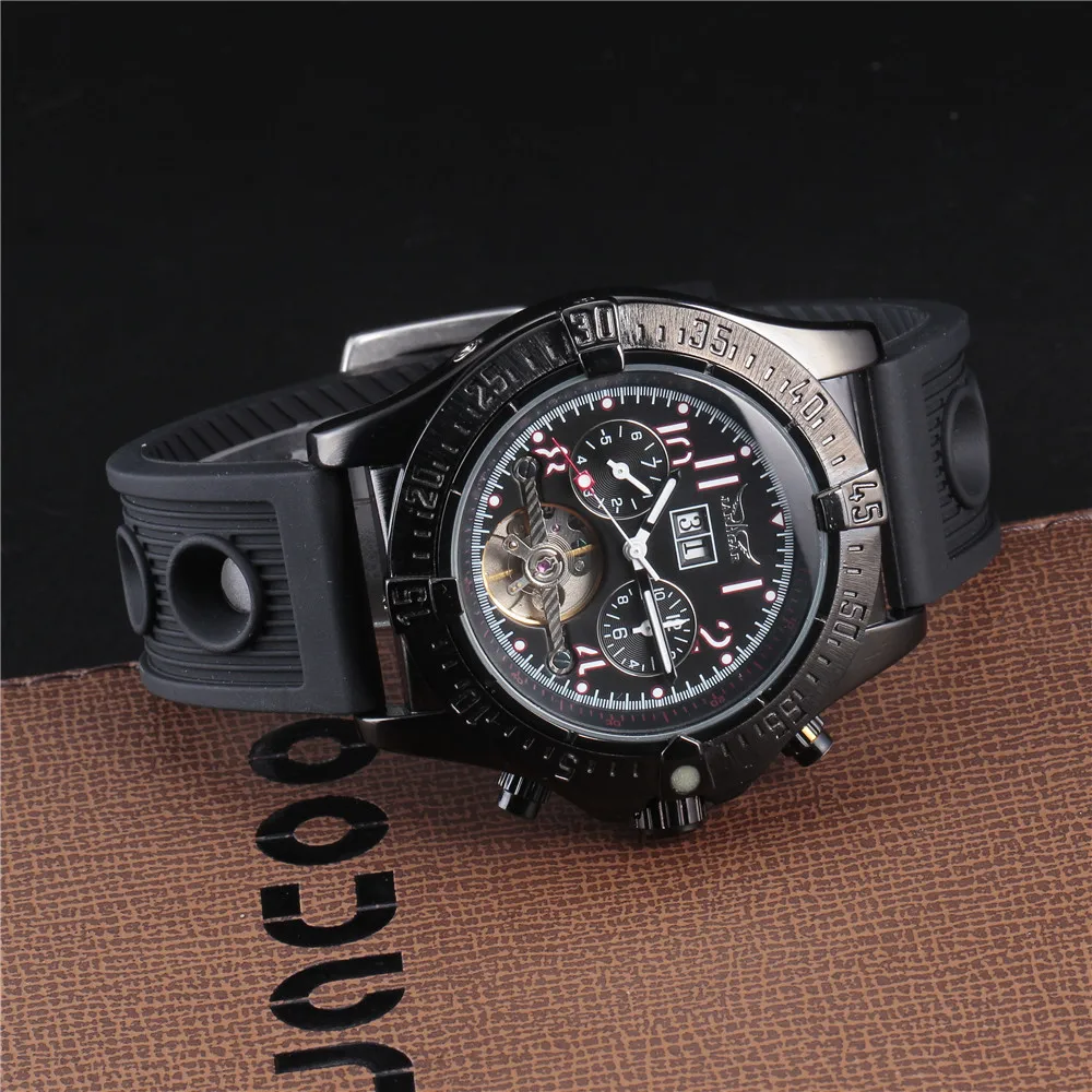 Часы наручные Jaragar Мужские механические с автоподзаводом роскошные брендовые в