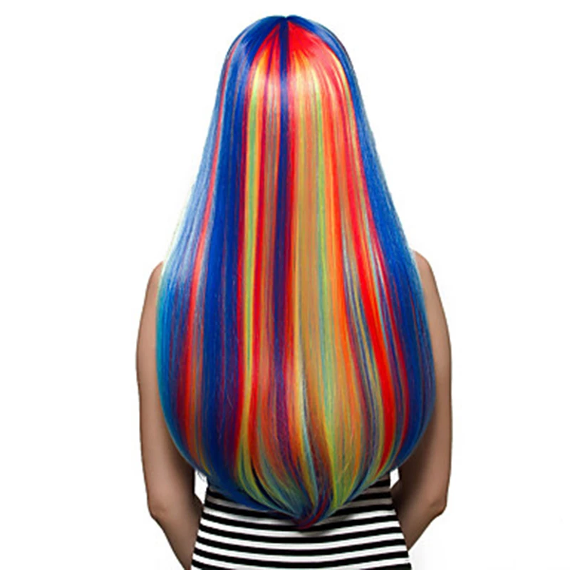HAIRJOY синтетические волосы женские Косплей My Little Pony Радуга тире многоцветные термостойкие вечерние парики