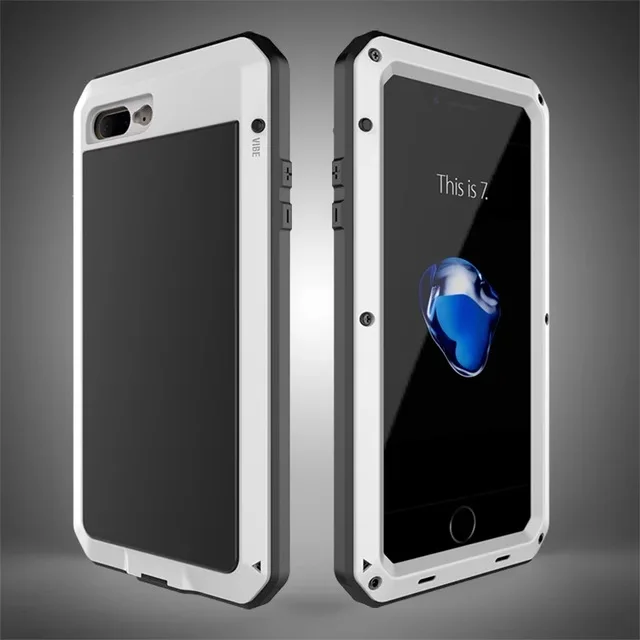 White Сверхпрочный чехол для iPhone 7, чехол Doom, Защитный металлический чехол для iPhone 5S, XS MAX, противоударный чехол для samsung Galaxy S8, s8 plus, S10 - Цвет: White