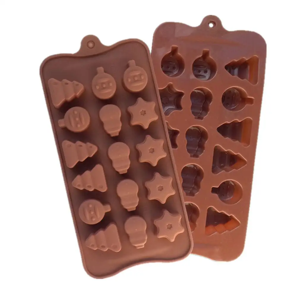 Силиконовые Звездное дерево шоколадные формы для желе или льда торта Формы