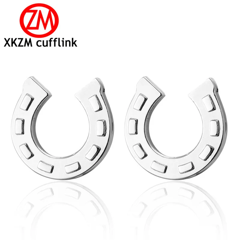 

High Quality French animal Style Silvery horseshoe Cufflinks For Mens Shirt Brand suit Cuff Buttons Top sale Cuff Links Jewelry