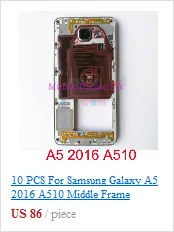 Для samsung Galaxy J5 J7 J510 J710 средняя рамка Корпус Внешняя рамка Шасси+ объектив камеры+ кнопки Запчасти