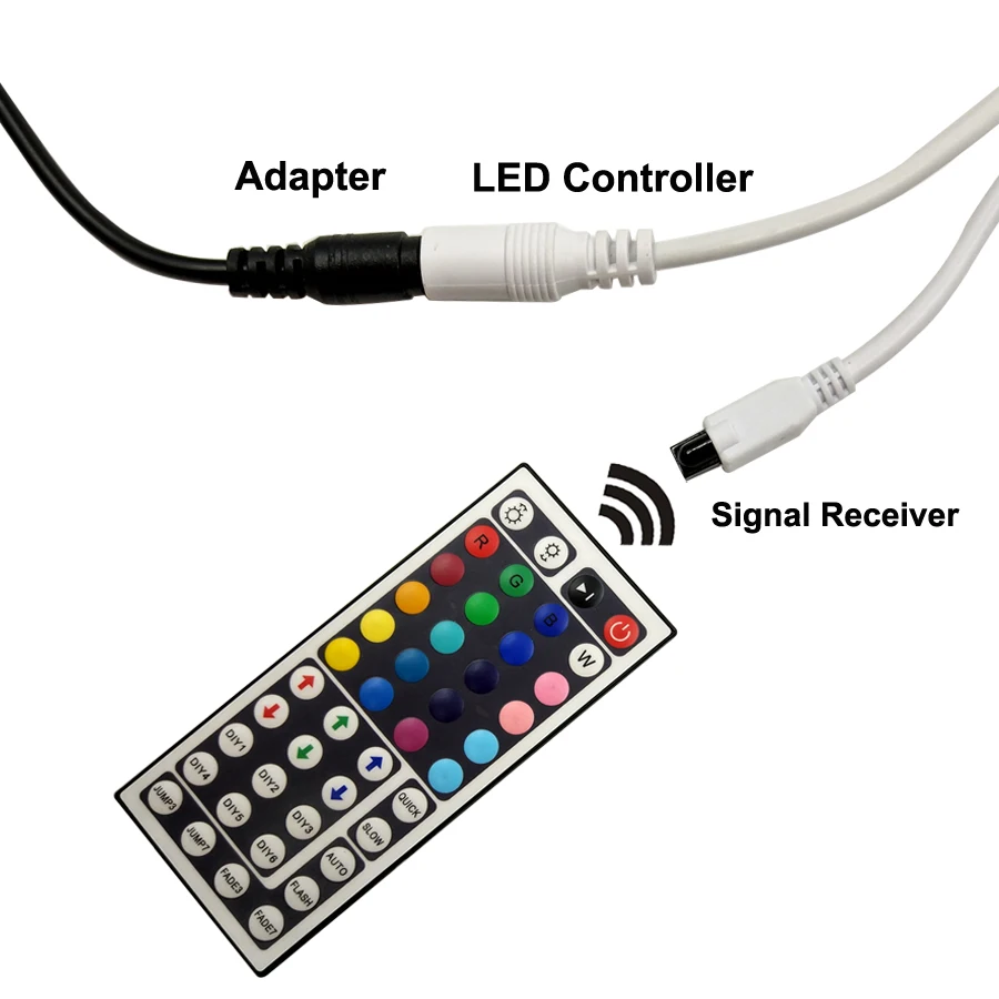 RGB светодиодный светильник 12 В SMD 5050 гибкая лента полоса DC 12 В RGB Диодная лента fita de 5 м 10 м 15 м с адаптером ИК-контроллера